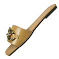 thumbnail image 1 of Sandalias de Deslizamiento de las Mujeres una Correa de la Cadena de Oro Mulas, Sandalias de las Mujeres Cómodas Casual Playa Verano, 1 of 9