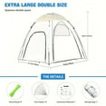 thumbnail image 3 of Panoramic transparent waterproof tent, lightweight and large 1-3 person tent for sports, outdoor cleaning tent, rain shelter for watching sports events, camping, fishing, suitable for all seasons, 3 of 8