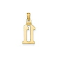 thumbnail image 3 of 14k Yellow Gold Number 11 Pendant for Men and Women, Unisex Polished Charm for Necklace or Bracelet, Sports, Numerology, Milestone, Lucky Symbol Jewelry, 3 of 6