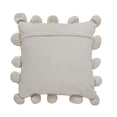 thumbnail image 6 of Ox Bay Quade 20" x 20" Natural Solid Jute Pom Pom Bordered Adult Decorative Throw Pillow, 6 of 11