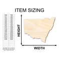 thumbnail image 2 of Unfinished Wood New South Wales State Shape - Australia State Craft - up to 36" DIY 46" / 3/4", 2 of 4