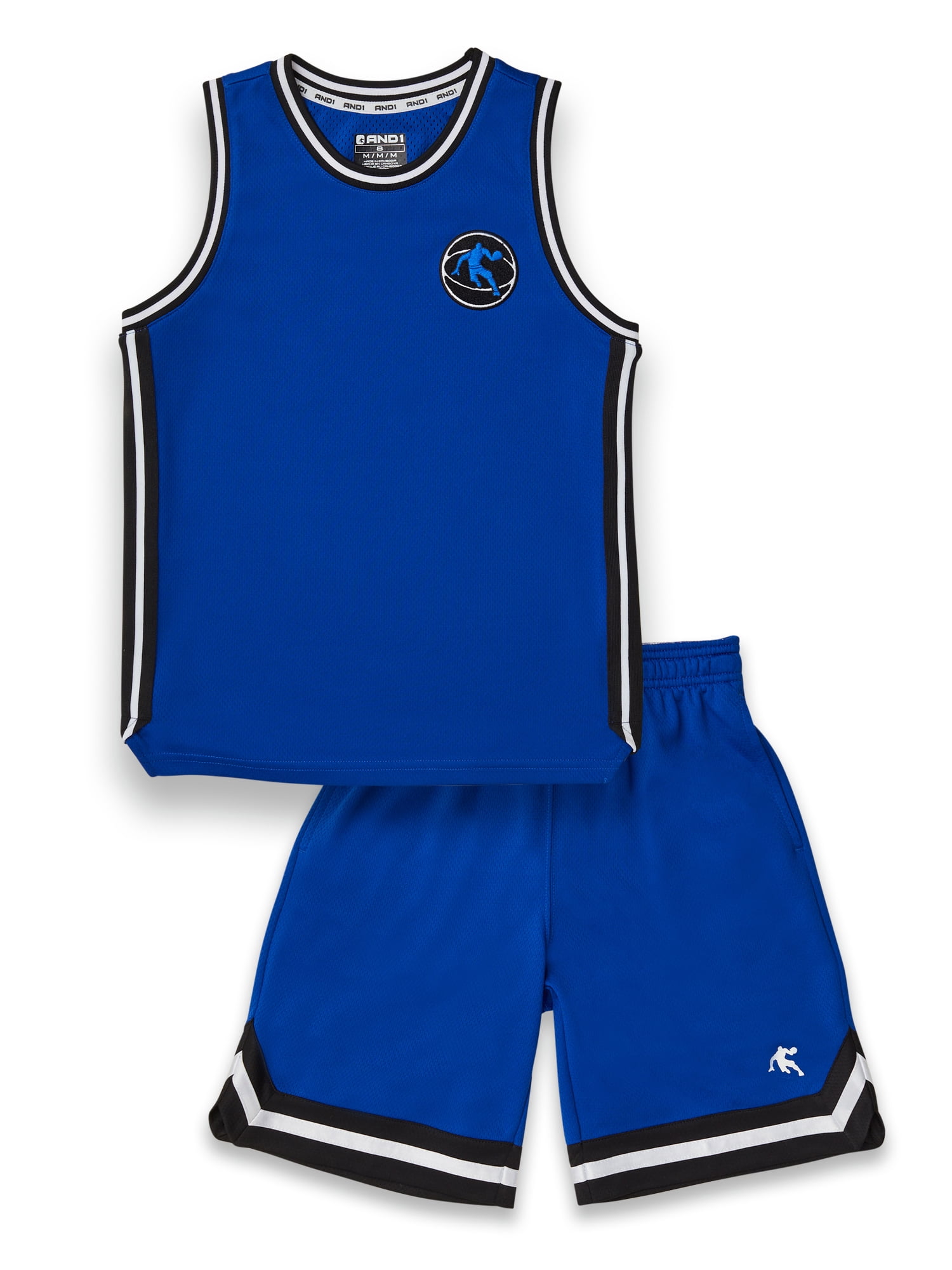 Hiheart Boys Basketball Jersey and Short Set Outfit 2 Piece Team Uniform with Pockets 