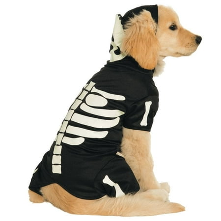 Glow-In-The-Dark Skeleton Dog Costume - Large