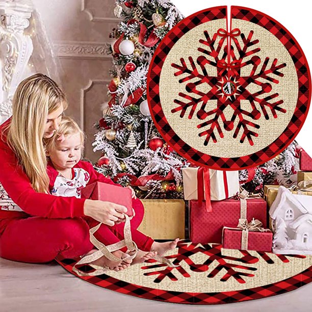 Jupe d'arbre de Noël de 120 cm, décoration d'arbre de Noël