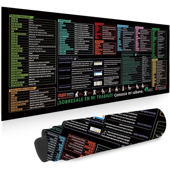 Alfombrilla para Ratón XXL Profesional (800 * 300 * 3 mm), Mousepad de Escritorio Grande, Impermeable y Antideslizante, para Gamer, Empleado, Ordenador, PC, Laptop (Tecla de Acceso Dir