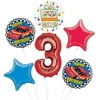 Race Car 3rd Birthday Party Supplies Stock Car Balloon Bouquet Decorations