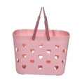 thumbnail image 4 of menolana Beach Tote Bag Storage Bag Travel Bag with Holes Love Heart Shower Organizer pink, 4 of 8