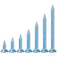 385PCS Flat Head Yellow zinc Wood Screws, Quick Metal self Tapping Flat ...