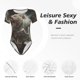 thumbnail image 4 of Balery Astronaut Polar Bear Roar Body de cuello redondo de manga corta para mujer Tops de manga corta Tops básicos-X-Large, 4 of 7