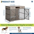thumbnail image 7 of Dog Crate Furniture, 44 Inch Wooden Dog Cage with Open Compartment & Double Doors, Drawers for Small Medium Large Breeds, Vintage, 7 of 7