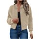 thumbnail image 1 of AUNVITO Women's Fleece Jacket Button Front Long Sleeve Casual and Cozy Outerwear, 1 of 8