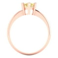 thumbnail image 4 of Clara Pucci 14K Rose Gold 1.5ct Yellow Solitaire Ring for Women, 4 of 6