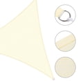 thumbnail image 5 of Yescom 16Ft 97% UV Block Triangle Sun Shade Sail Outdoor Patio Pool Garden Yard Lawn Carport Awning Canopy Off White, 5 of 12