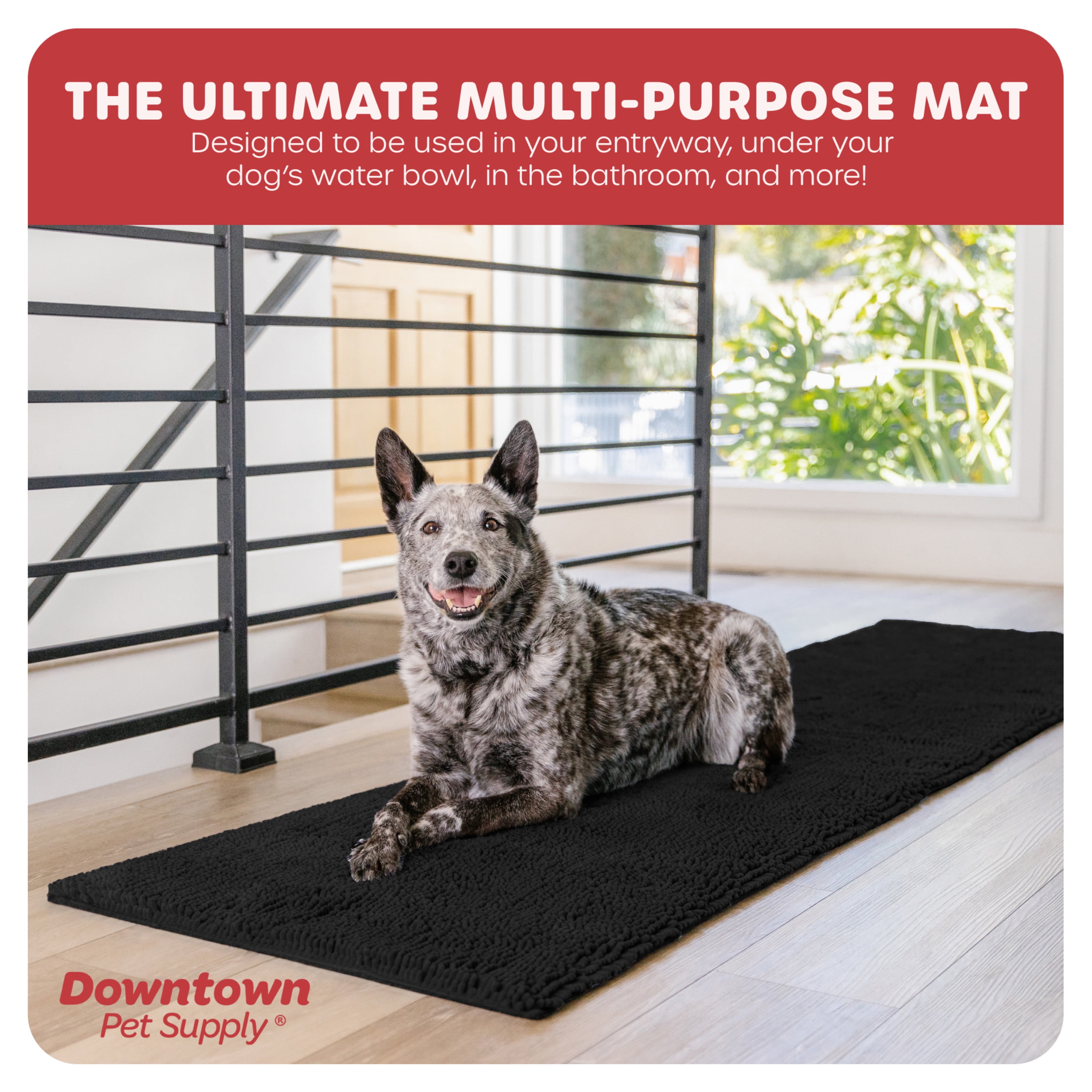 My Doggy Place Microfiber Dog Mat for Muddy Paws (36 x 26, Oatmeal)  Non-Slip Dog Door Mat, Absorbent Quick-Drying Paw Cleaning Pet Mat - Washer  and