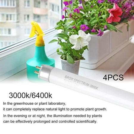 4 Pcs Indoor Plant Lamp T5 Light 4ft Fluorescent 4 Pcs Indoor Plant Lamp T5 Light 4ft Fluorescent Growing Bulbs