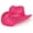 Rose Red, variant on Western Cowgirl Hat, Straw Cowboy Hat for Women with Shapeable Brim, Beaded Hearts Trim, Shapeable Cowboy Hat