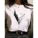 thumbnail image 1 of Maycaur, nueva y divertida camiseta con estampado de luna, camisas blancas y negras para mujer, camiseta de manga corta con cuello redondo a la moda, camisetas de verano, camiseta informal Tan Jianjun unisex, 1 of 2