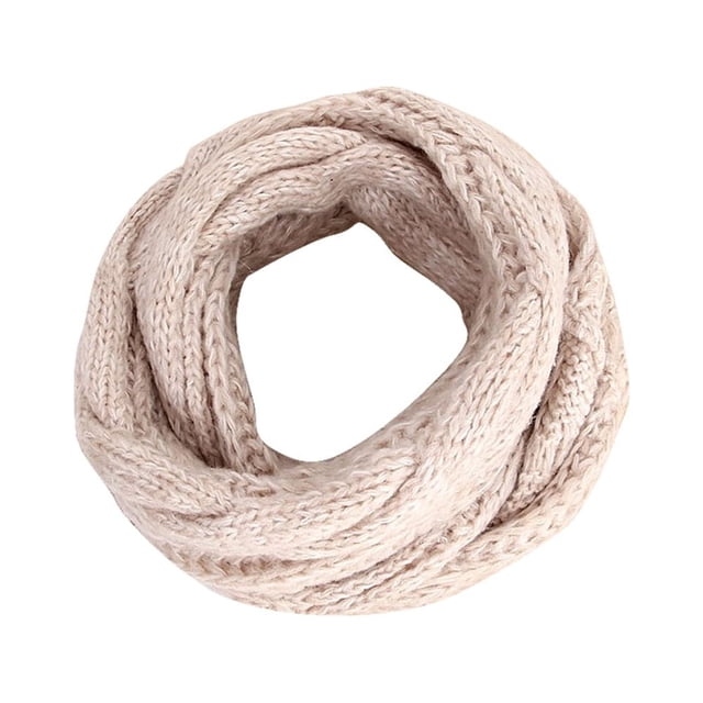 Bufanda circular infinita de invierno de punto acanalado grueso para mujer