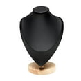 thumbnail image 3 of Busto de exhibición Sunnimix soporte de Joyería Modelo estable PU Cuero Negro, 3 of 6