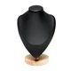 thumbnail image 3 of Elegante busto de exhibición de collares con base de madera, soporte de joyería liso, modelo duradero Negro L, 3 of 6