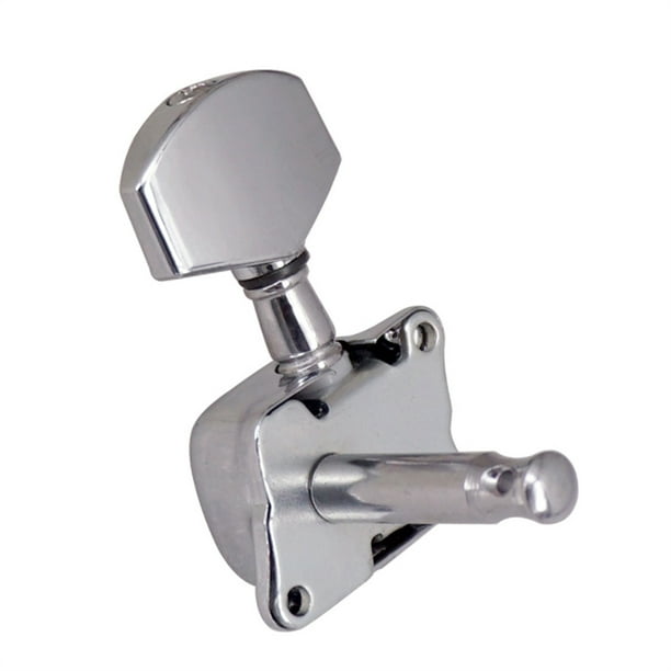 Naiovety Paquete de 6 clavijas de afinación de cabeza de máquina de guitarra de de 6 cuerdas afinadores electrónicos perillas repuestos Artesanía 3 Links 3 Rechts Naiovety HA060575-01