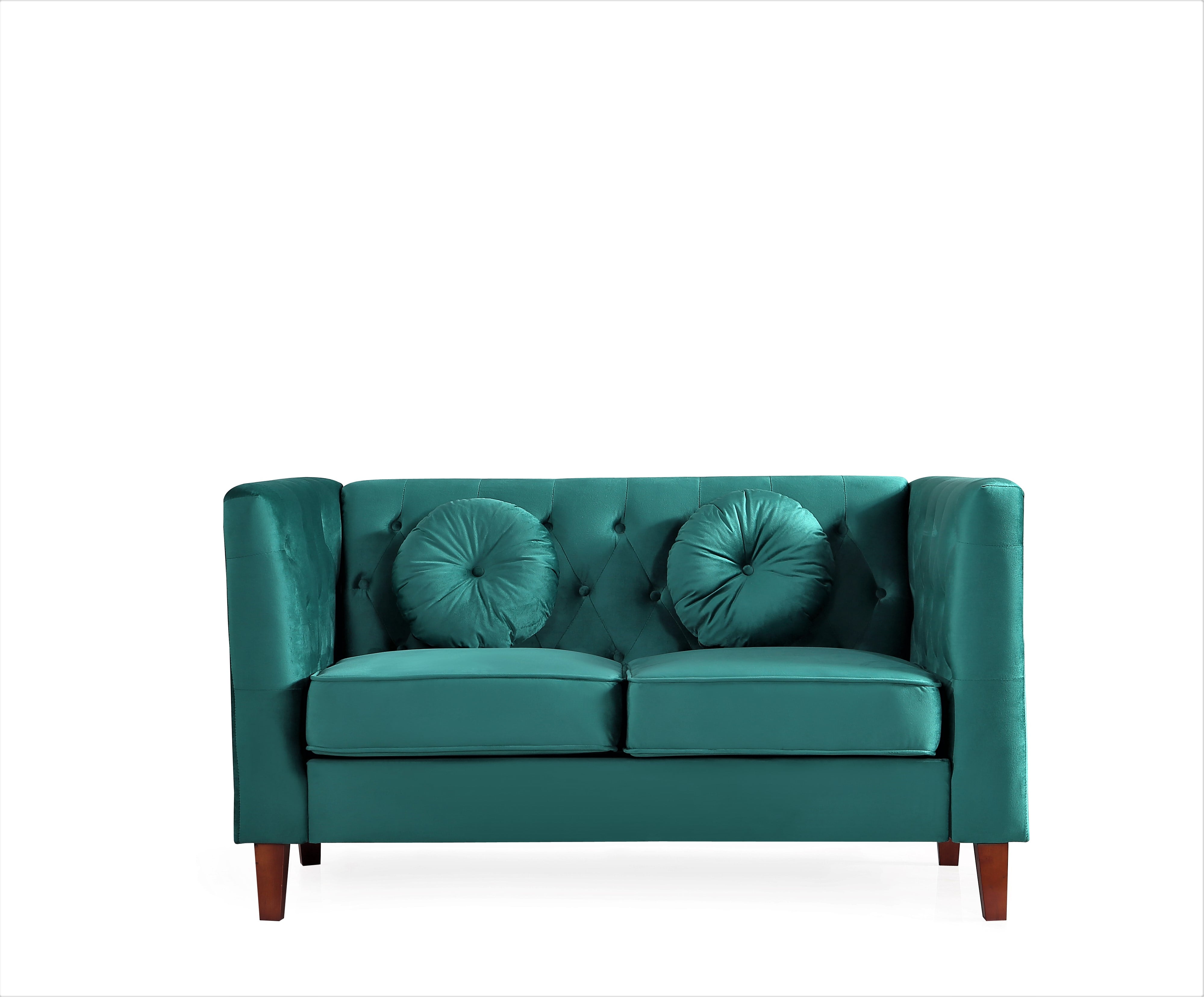 Uspridefurniture Fancher Kittleson Classic 2Pcs Livingroom Set,Green Velvet