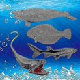 thumbnail image 2 of 4pc Sea Animals Toy Simulation Ocean Whale Pvc Model Figures Kids Education Gift Banmo, 2 of 4