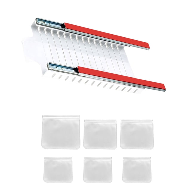 Inteprter Estante para colgar en el refrigerador, bolsa sellada para mantenimiento fresco de alimentos, estante de almacenamiento con pista deslizante, Organizadores de utensilios de cocina Inteprter HA002624-00