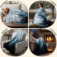 thumbnail image 6 of Forest Turquoise Throw Blanket for Couch, Soft Lightweight Flannel Fleece Blanket, Retro Trees Silhouette Landscape Microfiber Plush All Season Decorative Blankets Gifts for Sofa Bed 50"x60", 6 of 9