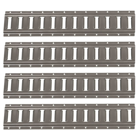 2' Horizontal E-Track- Gray Painted- 4-Pack