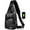 01#Black, variant on Bxaolu PU Leather Sling Bag with USB Charging Port Multi-pocket Chest Bag for Men Women Hiking Travel Daypack, [Khaki,1Pack]
