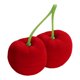 thumbnail image 1 of Joyero de cereza con pelusa, organizador de pendientes delicados, estuche para anillos, caja de almacenamiento para niña, 1 of 6