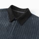 thumbnail image 5 of Blusa y camisa de manga larga con cuello vuelto para hombre, blusa deportiva holgada a rayas con botones y manga larga con cuello vuelto, blusa de poliéster para hombre, 5 of 7