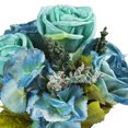 thumbnail image 3 of Enova Home  Artificial Mixed Silk Roses and Hydrangea Flowers Arrangement in Glass Vase With Faux Water (Aqua), 3 of 3