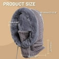 thumbnail image 3 of Women’s Knitted Beanie Hat with Face Cover - 3 in 1 Winter Balaclava with Mask Scarf Ear Muffs Pompom Fleece Lined Snow Caps, 3 of 5