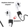 thumbnail image 2 of 3 correas magnéticas antipérdida para auriculares, correa de cordón para auriculares deportivos con 1 hebilla para auriculares y 1 par de auriculares, cordón antipérdida de silicona suave para, 2 of 6