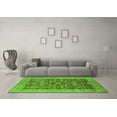 thumbnail image 3 of Ahgly Company Indoor Square Oriental Green Industrial Area Rugs, 8' Square, 3 of 4