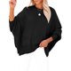 thumbnail image 5 of TRKIYQC Mujeres Otoño Prendas de Punto Sueltas, Color Sólido Manga Larga Cuello Redondo Hendidura Dobladillo Suéter Elegante TRKIYQC moda, 5 of 9