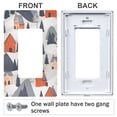 thumbnail image 3 of Yayeee Rocker Switch Wall Plate 1-Gang 4.6"x2.9" Home Decorative Outlet Cover, Blue Snow Houses, 3 of 6