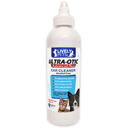 Lively Pets Ultra-Otic Advanced Plus Ear Cleaner for Dogs and Cats - Ear Infection Medicine Drops for Pets - Ear mite Treatment