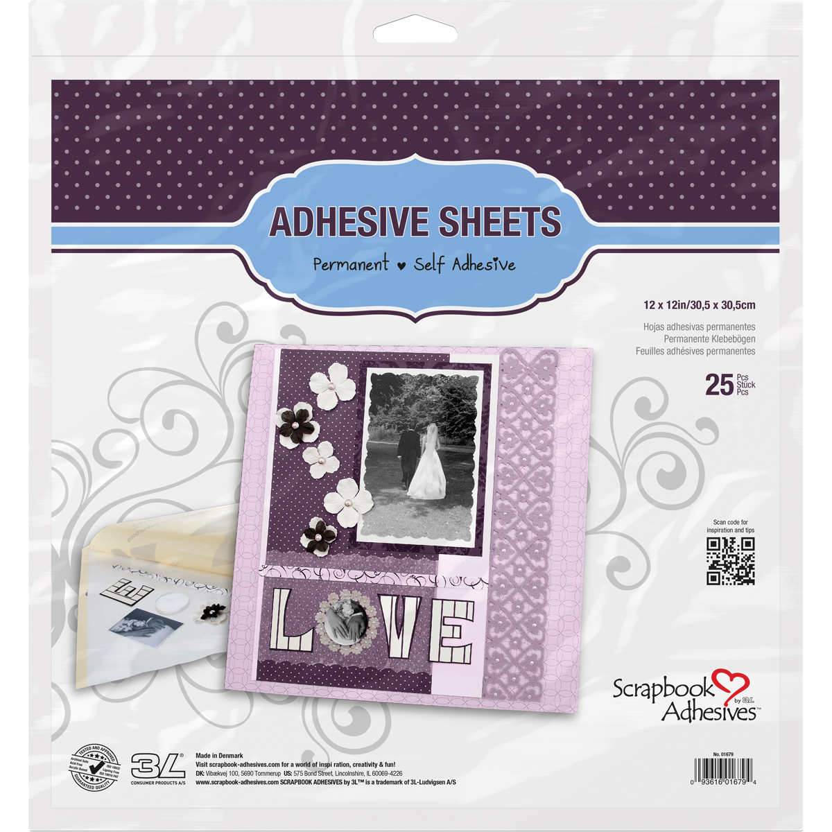 Scrapbook Adhesives by 3L Adhesives Sheets 12x12in