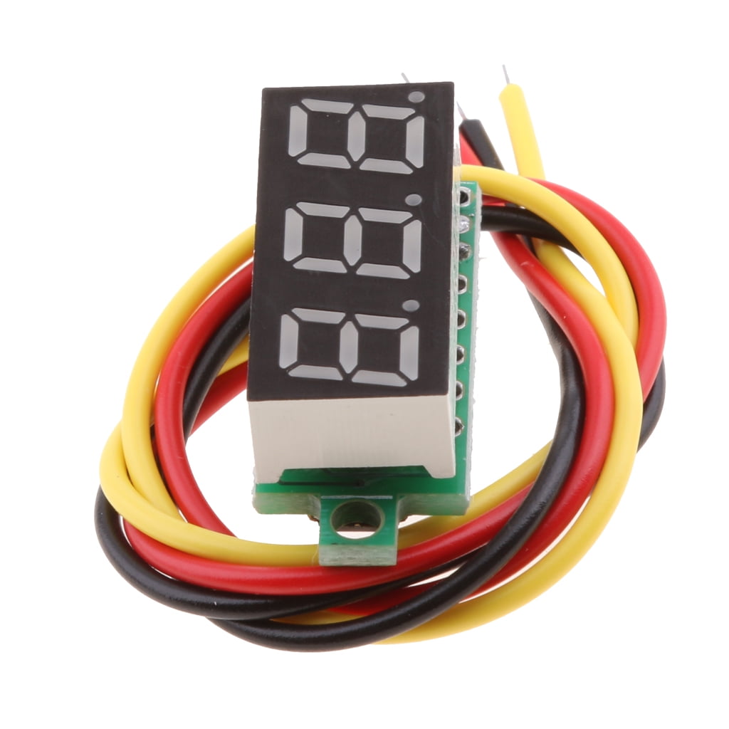 dc 0v-100v 0,28 zoll led digital voltmeter spannungsmesser volt detektor  monitor tester panel auto 12v 24v rot grün blau gelb