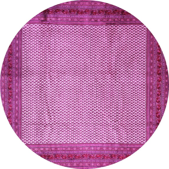 Ahgly Company Indoor Round Persian Pink Traditional Area Rugs, 5' Round