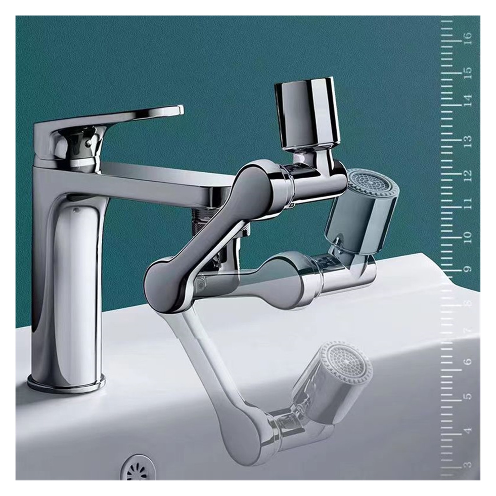 Universal 1080° Rotatable Faucet Aerator Extender Lifting Splash Filter Faucets Bubbler Nozzle Robotic Arm For Kitchen Bathroom ,Water Saving