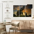 thumbnail image 4 of Elephant Stock Elephant Herd Call Wall Art - Horizontal Multi Panel Canvas - Hallway Wall Decor - Animal Multi Panel - Brown And Black Decor - 23" x 14", 4 of 4