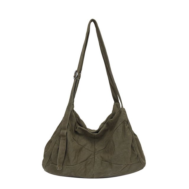Bolso bandolera sencillo de lona para mujer correa ajustable de gran capacidad para fiestas y vacaciones