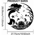 thumbnail image 2 of Mermaid Stencil 11.8×11.8inch Large Sea Life Mermaid Stencil Template with Paint Brush Summer Shell Fish Starfish Coral Anchor Drawing Stencil for DIY Projects Crafts Furniture Canvas Decor, 2 of 9