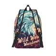 thumbnail image 2 of Picia Western Style Bald Eagle Printed Canvas Daypack - Stylish and Durable Vintage Compact Backpack - Class, Work, Travel, or Laptop Bookbag,Organized Compartments-Medium, 2 of 6