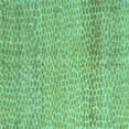 thumbnail image 1 of Ahgly Company Machine Washable Indoor Square Abstract Turquoise Blue Modern Area Rugs, 6' Square, 1 of 4