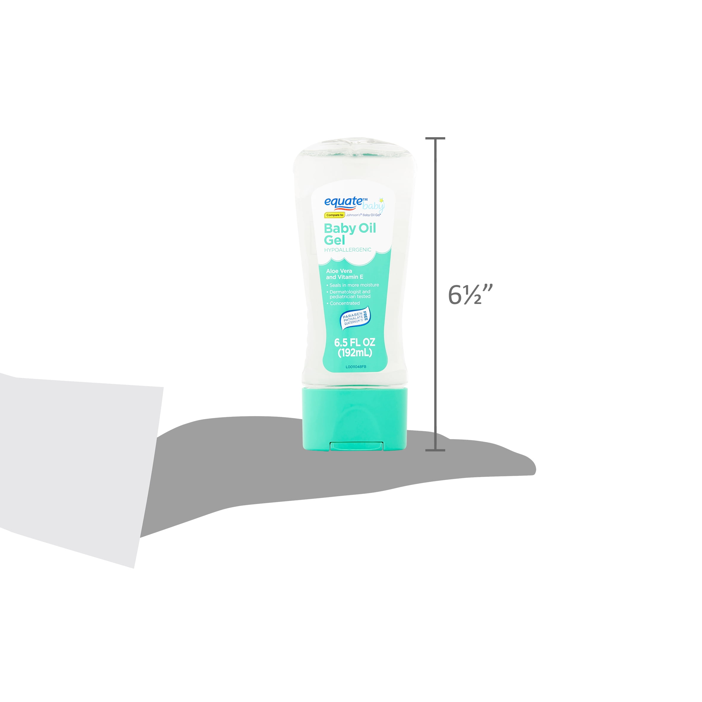 Equate Baby Aloe Vera and Vitamin E Hypoallergenic Baby Oil Gel, 6.5 fl oz